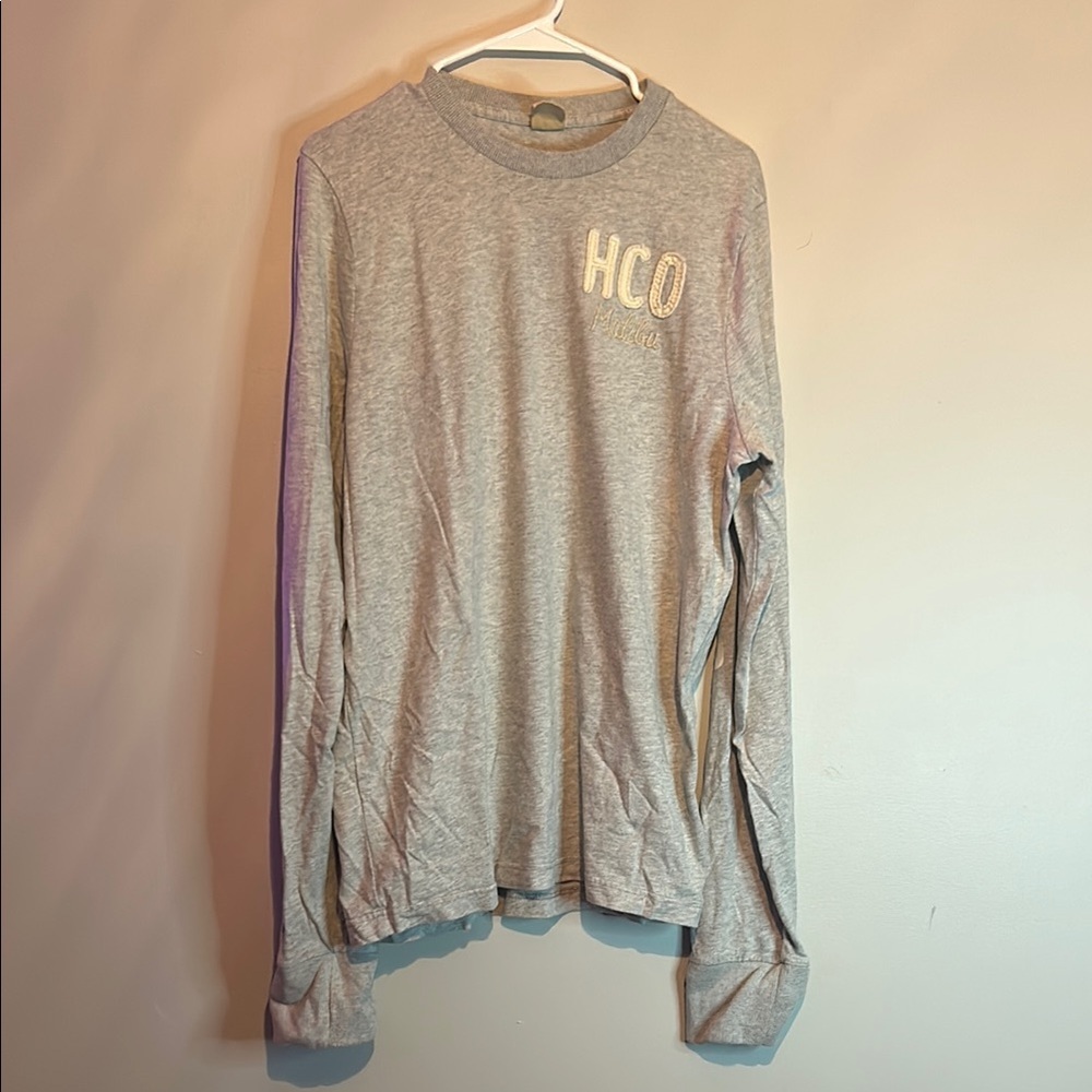 Hollister Heather Gray Crewneck Top